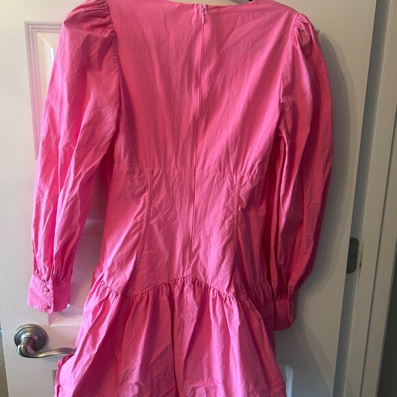 Showpo - Carlyle Mini Dress - Long Sleeve Corset Dress in Bright Pink Size 4 - Picture 3 of 5